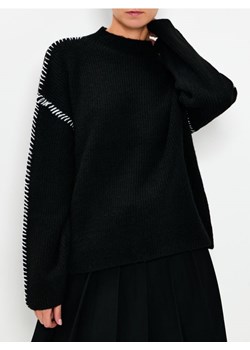 Sinsay - Prążkowany sweter - czarny ze sklepu Sinsay w kategorii Swetry damskie - zdjęcie 187619562