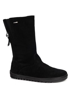 Kozaki barefoot Vivian skórzane do połowy łydki zimowa podeszwa zero drop czarne ze sklepu butyolivier w kategorii Botki - zdjęcie 187619621