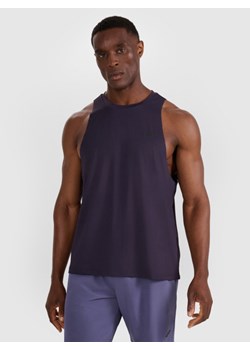 Męski tank top treninowy 4F 4FWAW25TFSLM554 - granatowy ze sklepu Sportstylestory.com w kategorii T-shirty męskie - zdjęcie 187619664