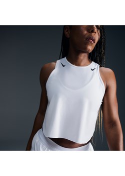 Damska koszulka bez rękawów o skróconym kroju do biegania Dri-FIT ADV Nike AeroSwift - Biel ze sklepu Nike poland w kategorii Bluzki damskie - zdjęcie 187619722