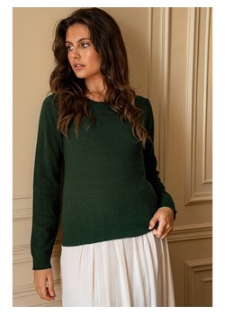 Maison Héritage Cashmere Kaszmirowy sweter w kolorze ciemnozielonym ze sklepu Limango Polska w kategorii Swetry damskie - zdjęcie 187619881