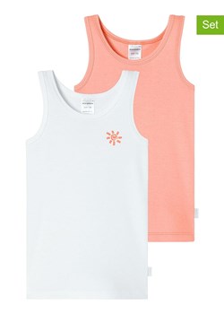 Schiesser Topy (2 szt.) w kolorze  pomarańczowym i białym ze sklepu Limango Polska w kategorii Podkoszulki dziecięce - zdjęcie 187620013
