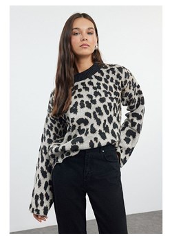 trendyol Sweter w kolorze czarno-jasnoszarym ze sklepu Limango Polska w kategorii Swetry damskie - zdjęcie 187620234