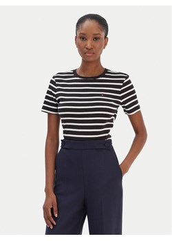 Tommy Hilfiger T-Shirt New Cody WW0WW40587 Czarny Slim Fit ze sklepu MODIVO w kategorii Bluzki damskie - zdjęcie 187620571
