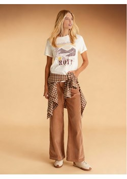 Roxy Spodnie materiałowe ERJNP03678 Brązowy Regular Fit ze sklepu MODIVO w kategorii Spodnie damskie - zdjęcie 187620572