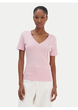 Tommy Hilfiger T-Shirt New Cody WW0WW40584 Różowy Slim Fit ze sklepu MODIVO w kategorii Bluzki damskie - zdjęcie 187620573