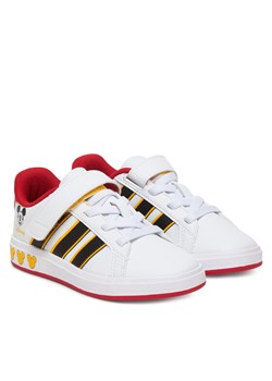 adidas Sneakersy Grand Court Mickey El K JQ8067 Biały ze sklepu MODIVO w kategorii Buty sportowe dziecięce - zdjęcie 187620580