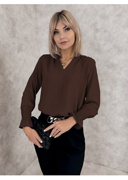 bluzka thelia brązowa one size ze sklepu UBRA w kategorii Bluzki damskie - zdjęcie 187621113