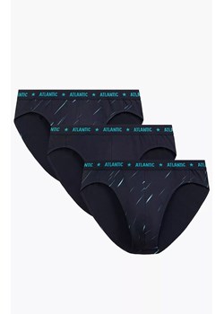 Atlantic 3-pack slipy męskie sport 3MP-207-GRANATOWY, Kolor granatowy, Rozmiar S, ATLANTIC ze sklepu Intymna w kategorii Majtki męskie - zdjęcie 187621163