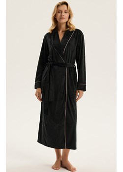 Esotiq szlafrok damski czarny Reva 44039-99X, Kolor czarny, Rozmiar L/XL, Esotiq ze sklepu Intymna w kategorii Szlafroki damskie - zdjęcie 187621362