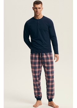 Henderson bawełniana piżama męska Noir 43457-59X, Kolor granatowo-czerwony, Rozmiar 2XL, Henderson ze sklepu Intymna w kategorii Piżamy męskie - zdjęcie 187621470