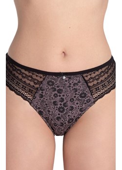 2-pak bawełniane figi damskie z kwiatowym wzorem L-1592BI, Kolor czarny-wzór, Rozmiar L, LAMA ze sklepu Intymna w kategorii Majtki damskie - zdjęcie 187621512