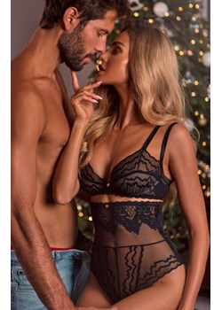 Obsessive czarne przejrzyste wysokie figi Arienna, Kolor czarny, Rozmiar XS/S, Obsessive ze sklepu Intymna w kategorii Majtki damskie - zdjęcie 187621591