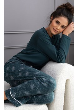 Sensis długa piżama damska June, Kolor zielony, Rozmiar S, SENSIS ze sklepu Intymna w kategorii Piżamy damskie - zdjęcie 187621631