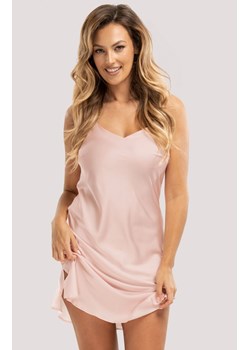 Unikat halka nocna na cienkich ramiączkach FIA, Kolor róż pudrowy, Rozmiar S, Unikat ze sklepu Intymna w kategorii Koszule nocne - zdjęcie 187621673