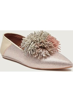 Kurt Geiger Baleriny POM POM POINT | z dodatkiem skóry ze sklepu Gomez Fashion Store w kategorii Balerinki - zdjęcie 187622331
