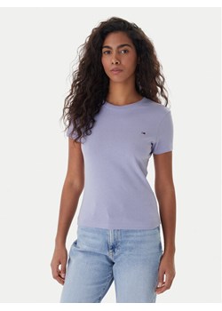 Tommy Jeans T-Shirt DW0DW20459 Niebieski Slim Fit ze sklepu MODIVO w kategorii Bluzki damskie - zdjęcie 187622711