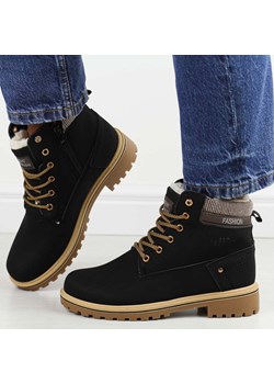 Czarne trapery damskie Potocki 97301 ze sklepu suzana.pl w kategorii Workery damskie - zdjęcie 187623092