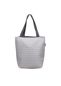 popielata  torebka shopper pikowana  Eko ze sklepu Słoń Torbalski w kategorii Torby materiałowe - zdjęcie 187623141