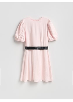 Reserved - Sukienka z kokardą - pastelowy róż ze sklepu Reserved w kategorii Sukienki - zdjęcie 187623343