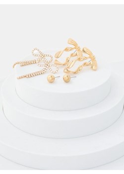 Sinsay - Kolczyki z błyszczącym wykończeniem 3 pack - złoty ze sklepu Sinsay w kategorii Kolczyki - zdjęcie 187623590