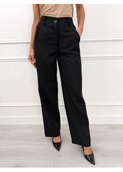 Czarne Eleganckie Spodnie z Prostymi Nogawkami ze sklepu ModnaKiecka.pl w kategorii Spodnie damskie - zdjęcie 187623773