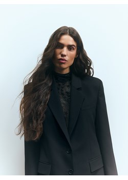 Reserved - Marynarka z wełną - czarny ze sklepu Reserved w kategorii Marynarki damskie - zdjęcie 187625322