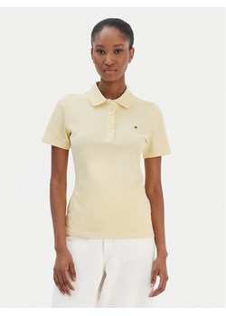 Tommy Hilfiger Polo 1985 WW0WW43225 Żółty Slim Fit ze sklepu MODIVO w kategorii Bluzki damskie - zdjęcie 187625914