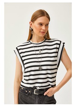 trendyol Koszulka w kolorze czarno-białym ze sklepu Limango Polska w kategorii Bluzki damskie - zdjęcie 187628674