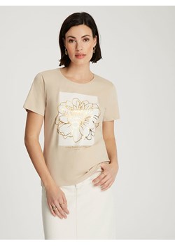 Cross Jeans Koszulka w kolorze beżowym ze sklepu Limango Polska w kategorii Bluzki damskie - zdjęcie 187628894