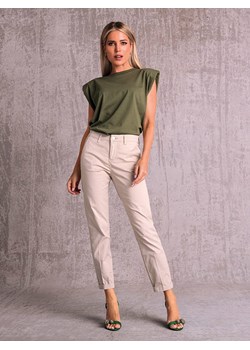 MAC Spodnie chino w kolorze beżowym ze sklepu Limango Polska w kategorii Spodnie damskie - zdjęcie 187629091