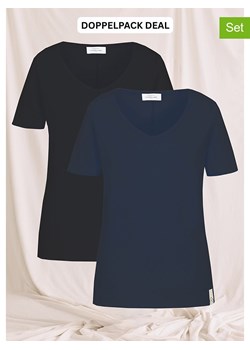 Cotton Candy Koszulki (2 szt.) &quot;Nivia V&quot; w kolorze granatowo-czarnym ze sklepu Limango Polska w kategorii Bluzki damskie - zdjęcie 187629193