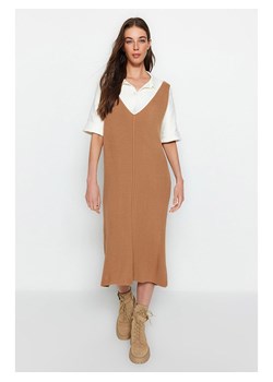 trendyol Sukienka w kolorze beżowym ze sklepu Limango Polska w kategorii Sukienki - zdjęcie 187629283