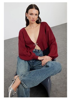 trendyol Kardigan w kolorze czerwonym ze sklepu Limango Polska w kategorii Swetry damskie - zdjęcie 187629292