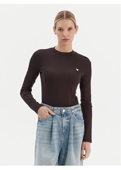 Guess T-Shirt V6RI00 KD741 Brązowy Slim Fit ze sklepu MODIVO w kategorii Bluzki damskie - zdjęcie 187630131