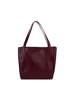 bordowa torebka damska  skórzana zapinana na zamek shopper ze sklepu Słoń Torbalski w kategorii Torby Shopper bag - zdjęcie 187630432