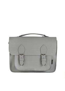 popielata torba skórzana na ramię i do ręki listonoszka Dalia ze sklepu Słoń Torbalski w kategorii Listonoszki - zdjęcie 187630434