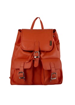 pomarańczowy retro plecak skórzany Klemens ze sklepu Słoń Torbalski w kategorii Plecaki - zdjęcie 187630440