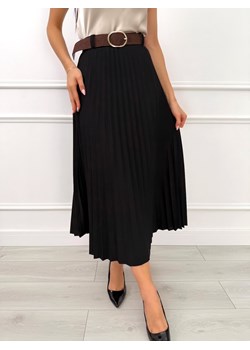Czarna Plisowana Spódnica Midi ze sklepu ModnaKiecka.pl w kategorii Spódnice - zdjęcie 187630591
