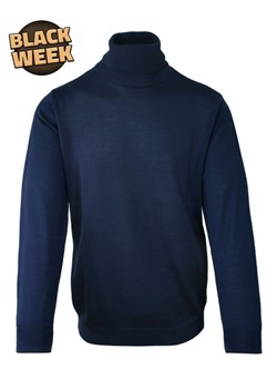 GOLF Niebieski, Atramentowy Klasyczny Wełna Merynosa, Męski - MM Classic SWMMGOLFnieb ze sklepu JegoSzafa.pl w kategorii Swetry męskie - zdjęcie 187630961