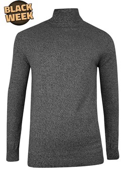 Golf Popielaty, Melanżowy, Elegancki, Klasyczny, Męski -Brave Soul- 100% BAWEŁNA SWBRSAW20HUMEcharcoaltwist ze sklepu JegoSzafa.pl w kategorii Swetry męskie - zdjęcie 187630962