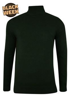 Golf Zielony, Butelkowy, Elegancki, Klasyczny, Męski -Brave Soul- 100% BAWEŁNA SWBRSAW20HUMEarmygreen ze sklepu JegoSzafa.pl w kategorii Swetry męskie - zdjęcie 187630963