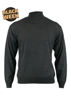 Golf Szary, Grafitowy, Ciemny, Klasyczny, Wełna Merynosa - MM Classic, Męski SWMMGOLFGRAFIT ze sklepu JegoSzafa.pl w kategorii Swetry męskie - zdjęcie 187630971