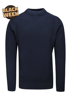 Półgolf Bawełniany, Ciemny Granatowy, Prosty Krój, Klasyczny, Elegancki, Męski -Brave Soul SWBRSAW21TURTLEmidnightnavy ze sklepu JegoSzafa.pl w kategorii Swetry męskie - zdjęcie 187630981