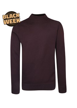 Półgolf Burgundowy Bawełniany, Prosty Krój, Klasyczny, Męski -Brave Soul SWBRSAW20TURTLEoxblood ze sklepu JegoSzafa.pl w kategorii Swetry męskie - zdjęcie 187630982