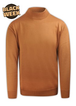 PÓŁGOLF Karmelowy, Klasyczny Wełna Merynosa, Męski - MM Classic SWMMPOLGOLFkarmel ze sklepu JegoSzafa.pl w kategorii Swetry męskie - zdjęcie 187630984