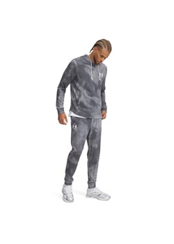Męskie spodnie dresowe UA Rival Terry AOP Jogger Q1 - szare ze sklepu Sportstylestory.com w kategorii Spodnie męskie - zdjęcie 187631133