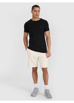 Męski t-shirt basic slim 4F 4FRMM00TTSHM3068 - czarny ze sklepu Sportstylestory.com w kategorii T-shirty męskie - zdjęcie 187631182