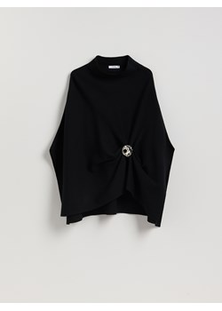 Reserved - Sweter ponczo - czarny ze sklepu Reserved w kategorii Swetry damskie - zdjęcie 187631641
