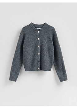 Reserved - Kardigan z domieszką wełny - szary ze sklepu Reserved w kategorii Swetry damskie - zdjęcie 187631652